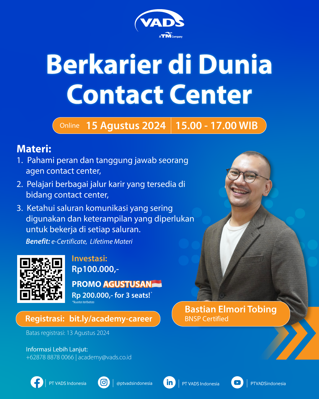 Image of Webinar Berkarier di Dunia Contact Center 